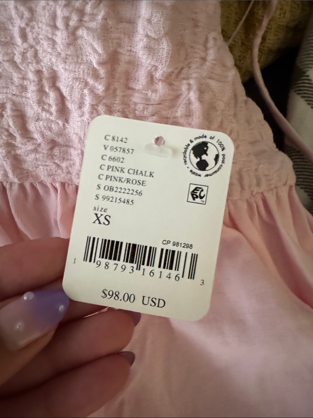 Free People Pink Maxi Tie-Side Smocked Bodice Dress - Picture 8 of 8